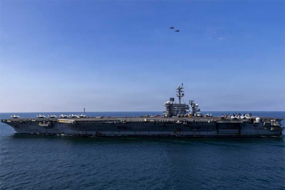 The Nimitz-class aircraft carrier USS Abraham Lincoln (CVN-72) sails at sea while supporting Operation Epic Fury on March 3, 2026.