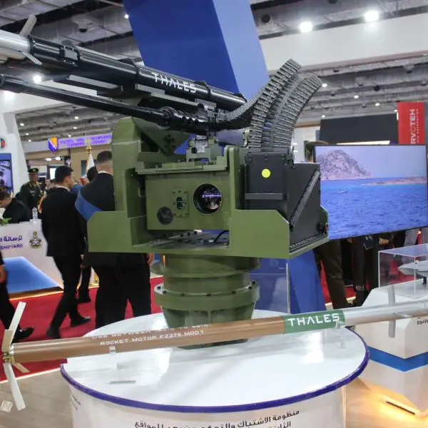 X29 remote weapon station with 12.7 mm gun and twin FZ275 laser-guided 70 mm rockets, offering remote day/night precision fire out to 7 km (Picture source: Army Recognition Group).