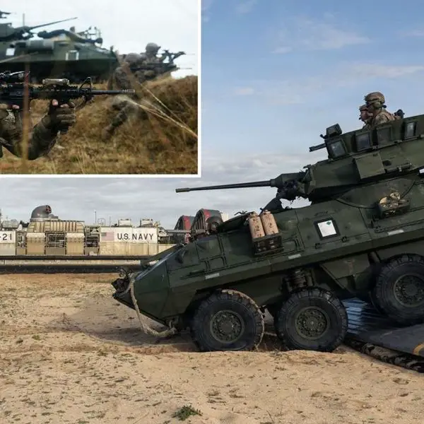 U.S. Marine Corps LAV-25 8x8 light armored reconnaissance vehicle, combining high mobility with stabilized 25 mm firepower and day-night thermal sights to scout, screen, and provide overwatch during ship-to-shore operations (Picture source: U.S. DoW).