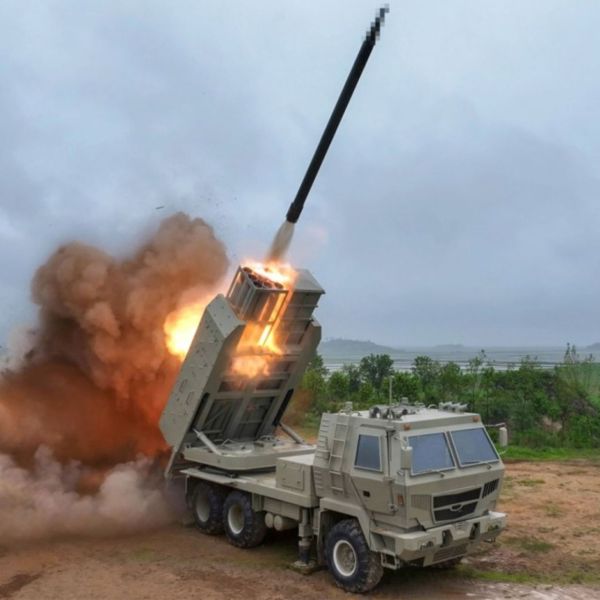 North Korea displays its new short-range tactical cruise missile launcher during a live-fire test supervised by Kim Jong-un on May 26, 2026. (Picture source: KCNA)