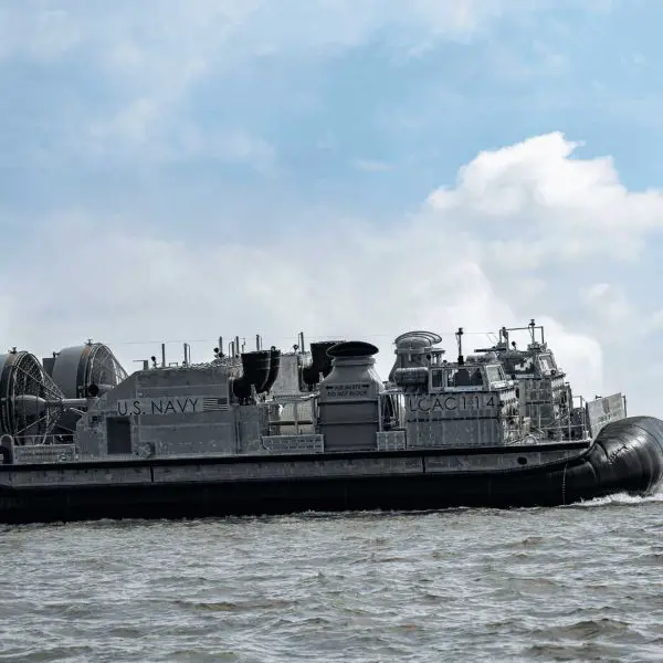 The Ship-to-Shore Connector (SSC) is a high-speed, amphibious tactical lift vehicle that transports heavy Marine Corps combat equipment and personnel across mud flats, shallow waters, and beaches independent of fixed port infrastructure. (Picture source: Textron Systems)