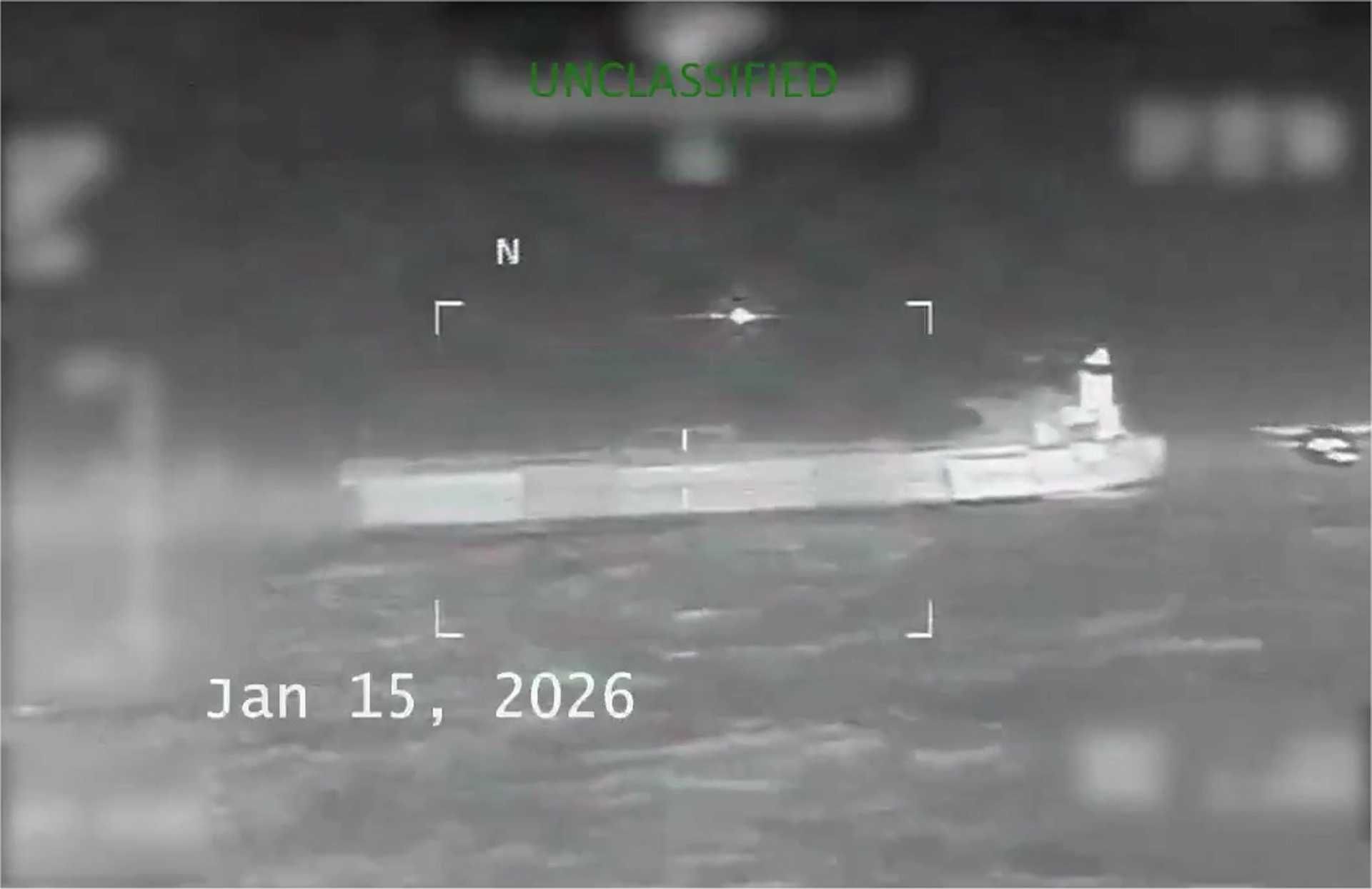 The action took place in international waters and was executed by a U.S. Coast Guard tactical team, with personnel descending by rope onto the vessel, indicating a helicopter-supported boarding method. (Picture source: X/Kristi Noem)