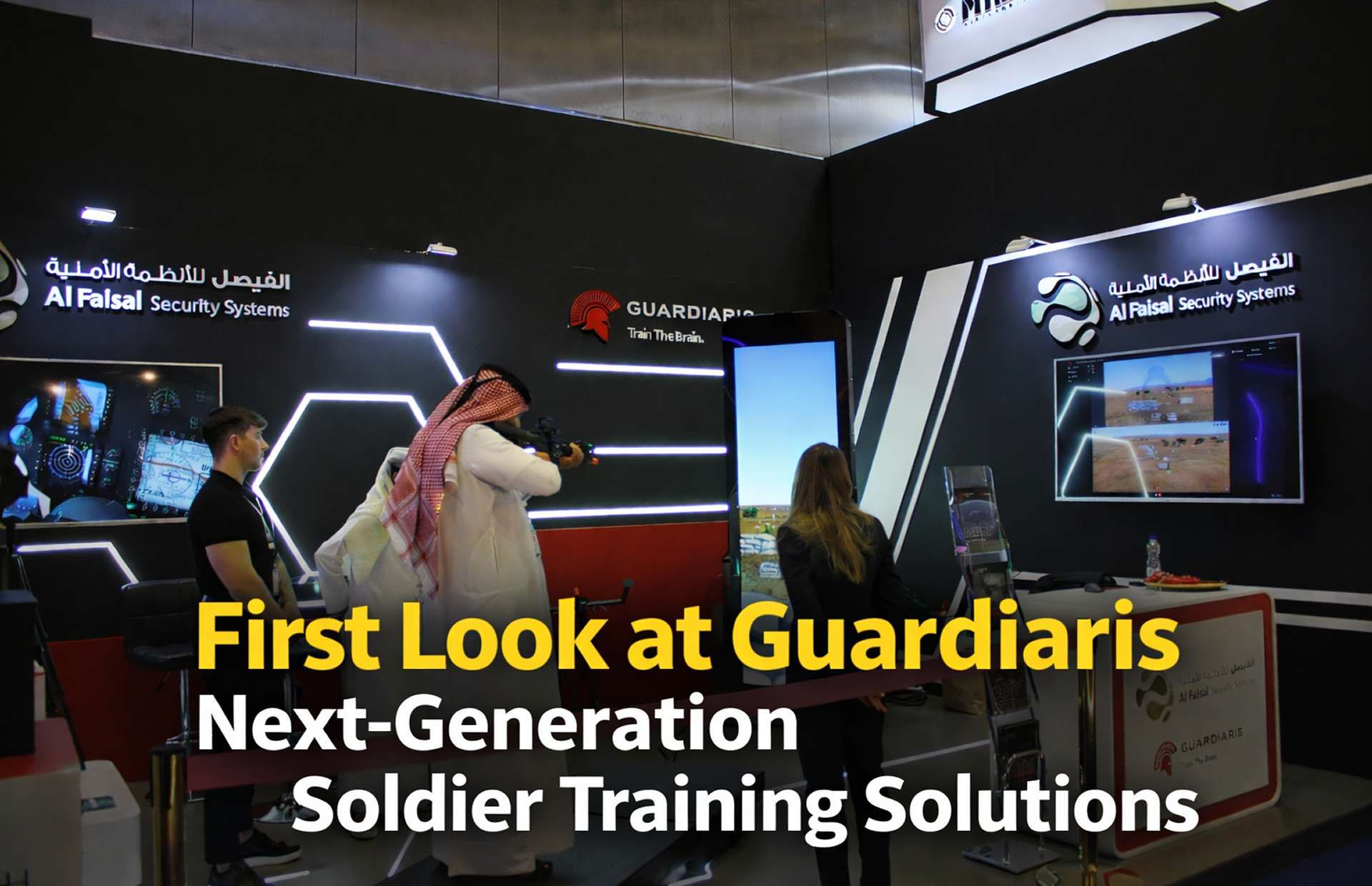 At DIMDEX 2026 in Doha, Guardiaris showcases its SAMT Small Arms Mobile Trainer and GUARD simulation engine, highlighting how mobile, laserless training solutions can increase soldier readiness, reduce reliance on live-fire ranges, and deliver repeatable, data-driven training closer to operational units (Picture source: Army Recognition Group).