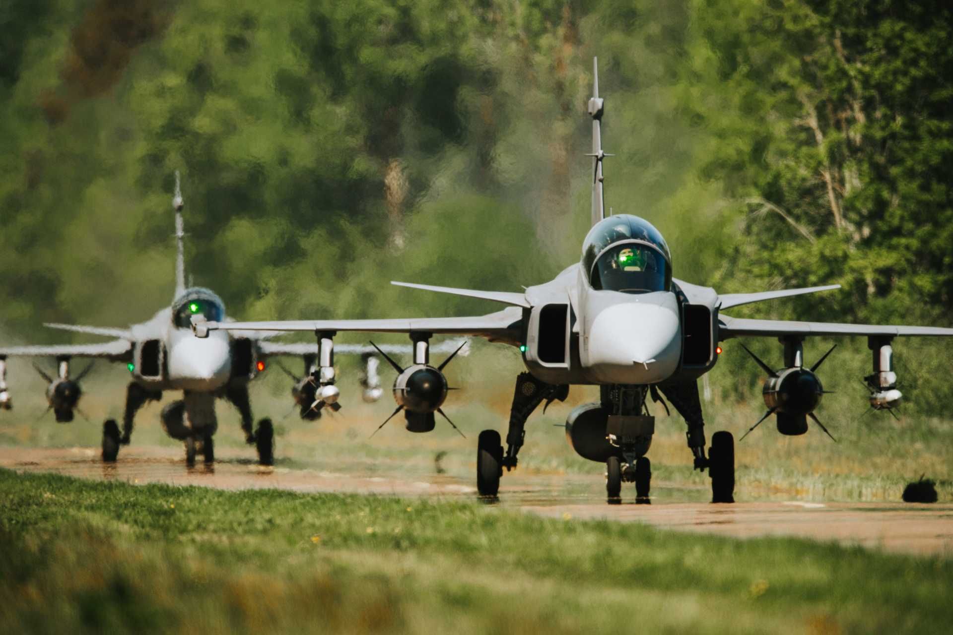 The Gripen C/D's operational doctrine is perfect for the Ukrainian Air Force because it enables fighters to operate from short road strips and decentralized highway sites with minimal maintenance personnel, directly neutralizing Russia's ability to disable permanent airbases with long-range missile strikes. (Picture source: Saab)