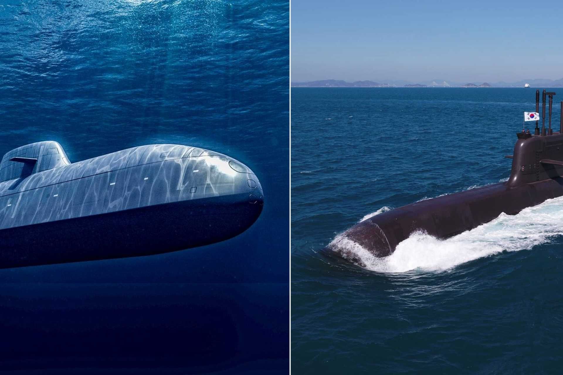 Canadian authorities are considering the option of dividing the procurement between Germany’s ThyssenKrupp Marine Systems and South Korea’s Hanwha Ocean, acquiring six submarines from each supplier. (Picture source: TKMS and Hanwha Ocean)