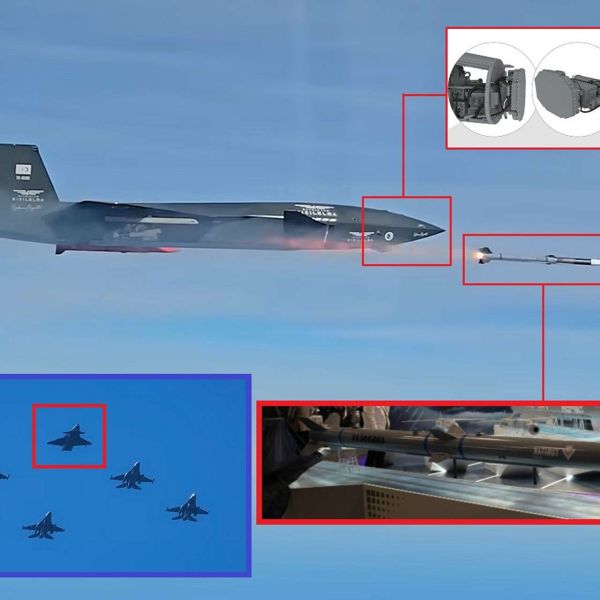 The Kizilelma test showcased a jet powered unmanned fighter detecting, tracking, and destroying a fast moving aerial target with a Gökdoğan BVR missile guided by its MURAD AESA radar, proving a complete end-to-end air-to-air kill chain (Picture Source: Army Recognition / Baykar / Aselsan)
