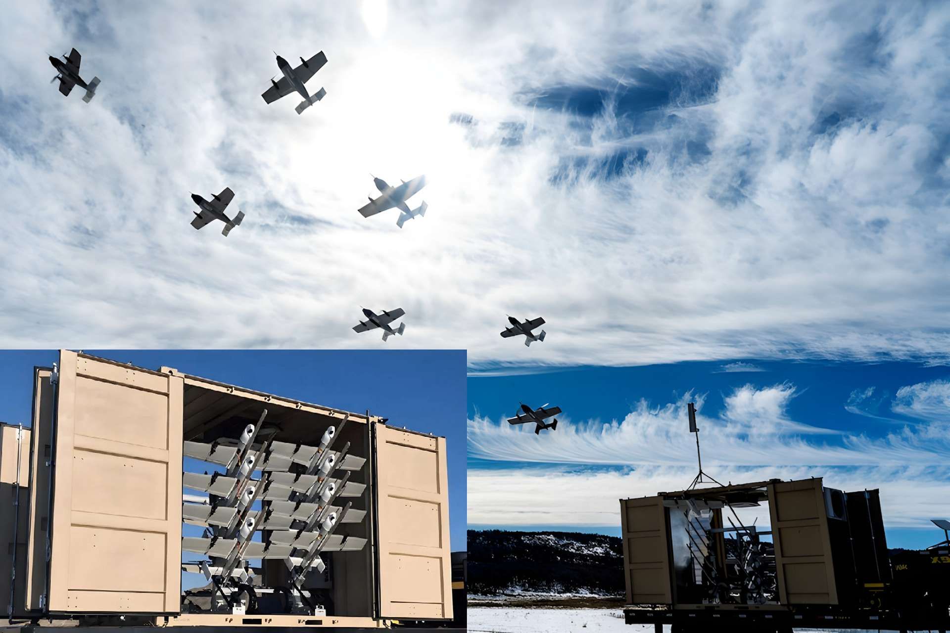 DZYNE Technologies’ Blitz Group 1 UAV is a 15-lb modular expendable drone designed for reconnaissance, electronic warfare, deception, and armed missions, offering up to 150 km range, a 5-lb payload capacity, and multiple launch options for dispersed U.S. and allied forces (Picture source: Dzyne).