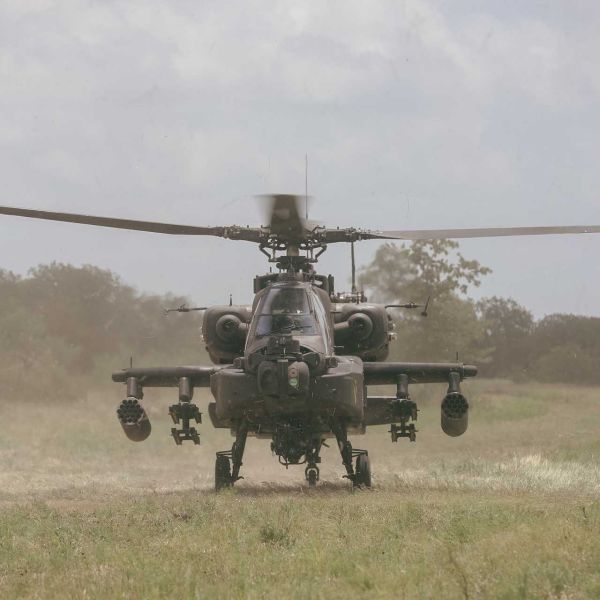 The AH-64E Apache is the latest version of Boeing’s combat-proven attack helicopter, featuring upgraded engines, advanced sensors, and the ability to control drones.