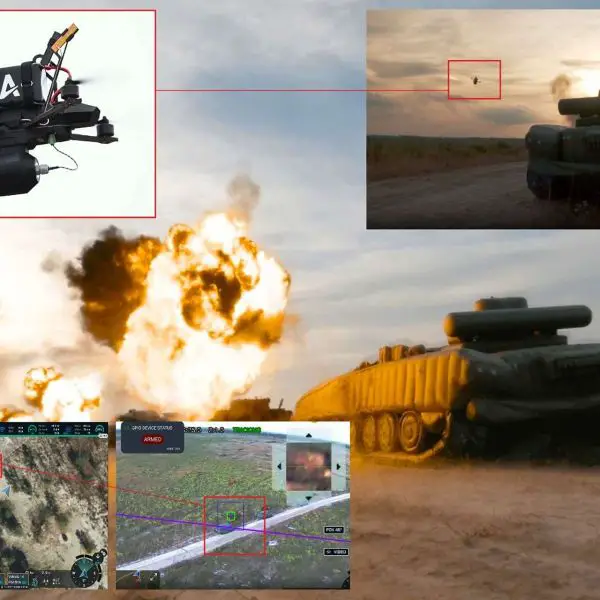 Auterion’s January 2026 live-fire test in Florida showed a single U.S. operator directing multiple expendable drones to strike separate targets at once, demonstrating how swarm software can concentrate formation-level combat power in one set of hands (Picture Source: Auterion)