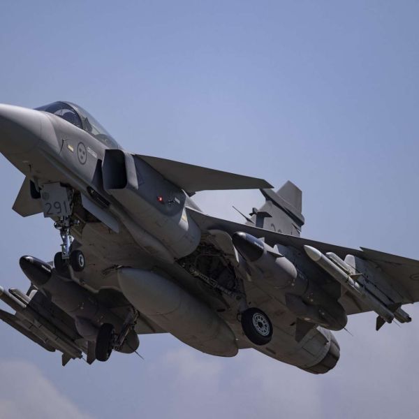 The Gripen E is a cutting-edge multirole fighter jet designed for agile, high-performance operations with advanced sensors, electronic warfare capabilities, and NATO interoperability, optimized for flying in contested airspace (Picture Source: Swedish MoD)