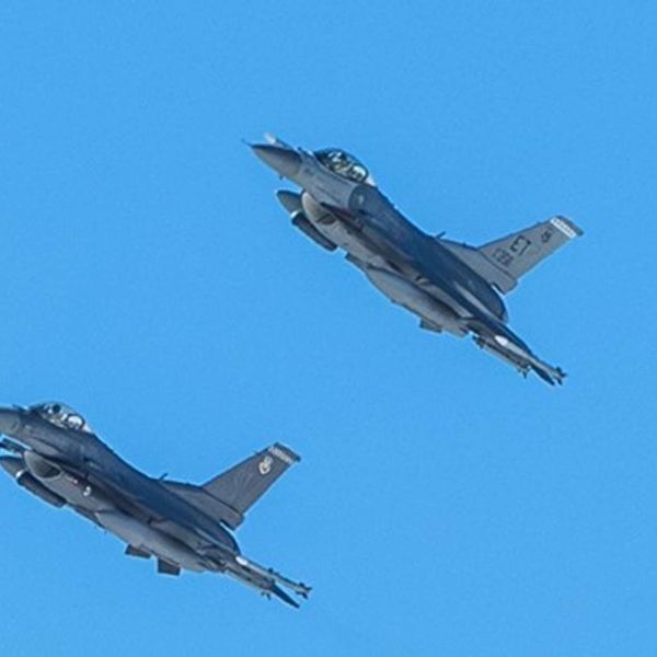 An upgraded F-16 Viper with Northrop Grumman’s IVEWS and SABR radar jams advanced threats while keeping a clear picture in contested airspace (Picture source: Northrop Grumman).