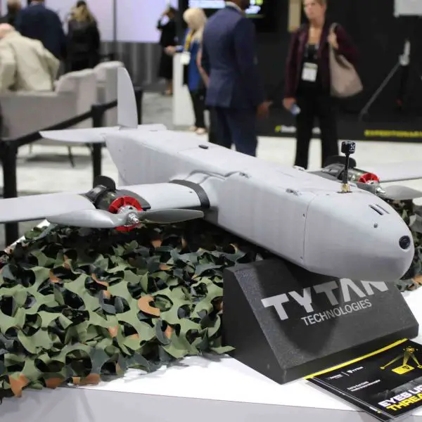 Tytan and Dedrone by Axon’s new interceptor drone combines AI-driven detection with high-speed kinetic engagement, offering autonomous GPS-denied tracking and low-cost defense against Group 1–3 threats for base and mobile force protection (Picture source: Army Recognition Group).