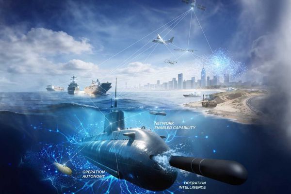Havelsan's new integrated underwater C5ISR architecture connects submarines, UUVs, surface ships, aircraft, satellites, and land systems for network-enabled, multi-domain operations. (Picture source: Havelsan)