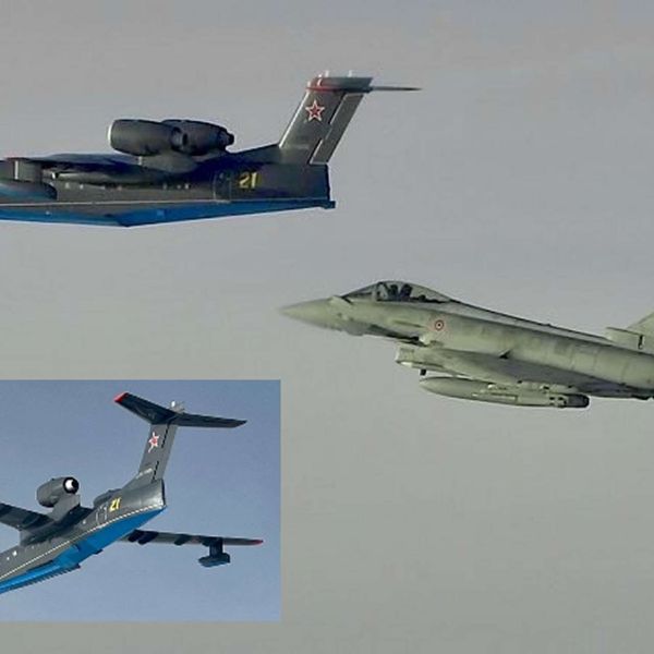 Italian Eurofighter Typhoons deployed from Estonia were scrambled by NATO to safely identify a Russian Beriev Be-200 flying near monitored Baltic Sea airspace (Picture Source: NATO)