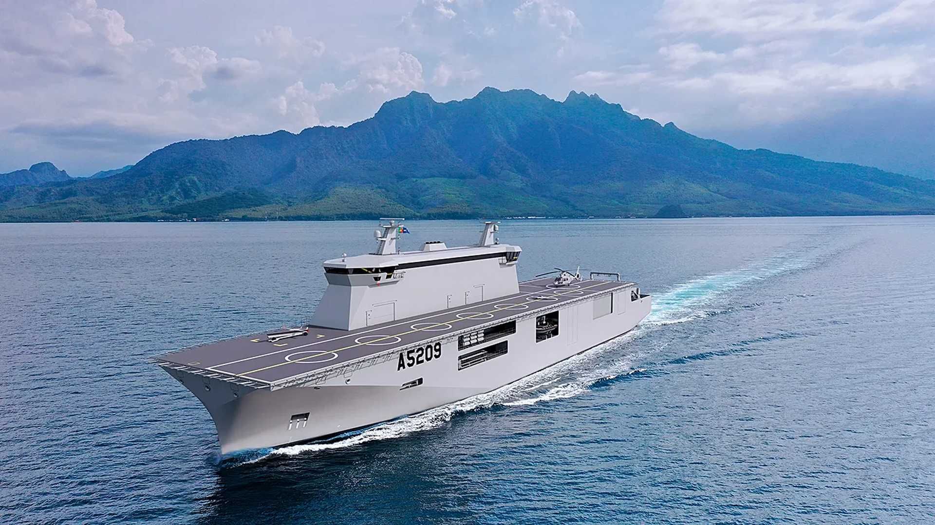 Within the European Union, Portugal will be the first state to proceed with a purpose-built drone carrier, the NRP D. João II, improving maritime surveillance, inspection, and control missions, as well as the protection of critical infrastructure, including undersea cables. (Picture source: Portuguese Navy)