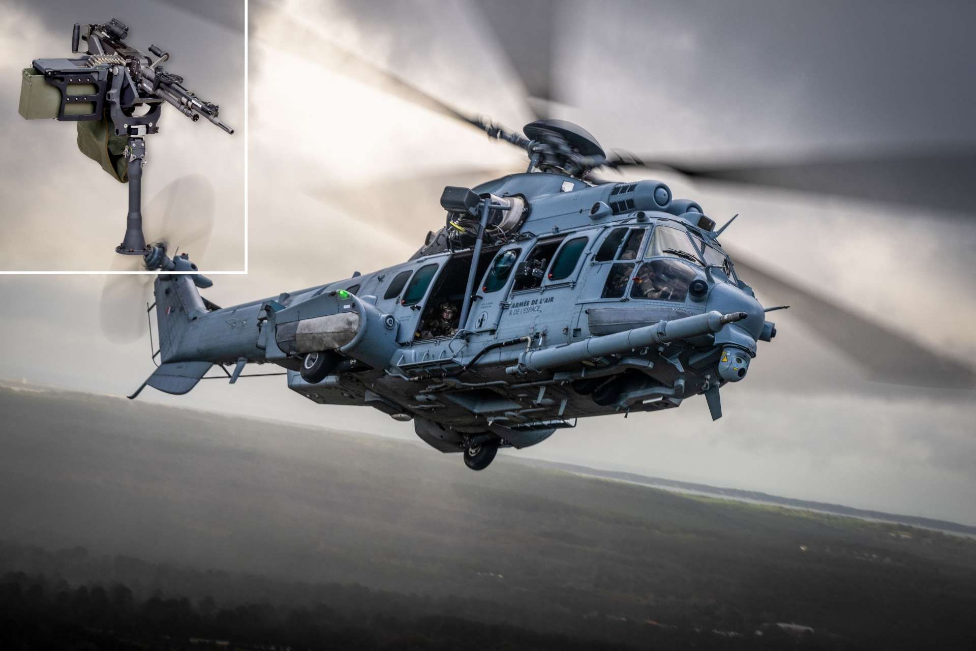 France is adapting FN Browning guns on Fennec and Caracal helicopters to intercept Shahed drones at far lower cost than using MICA missiles (Picture source: Armée de l'Air/FN).