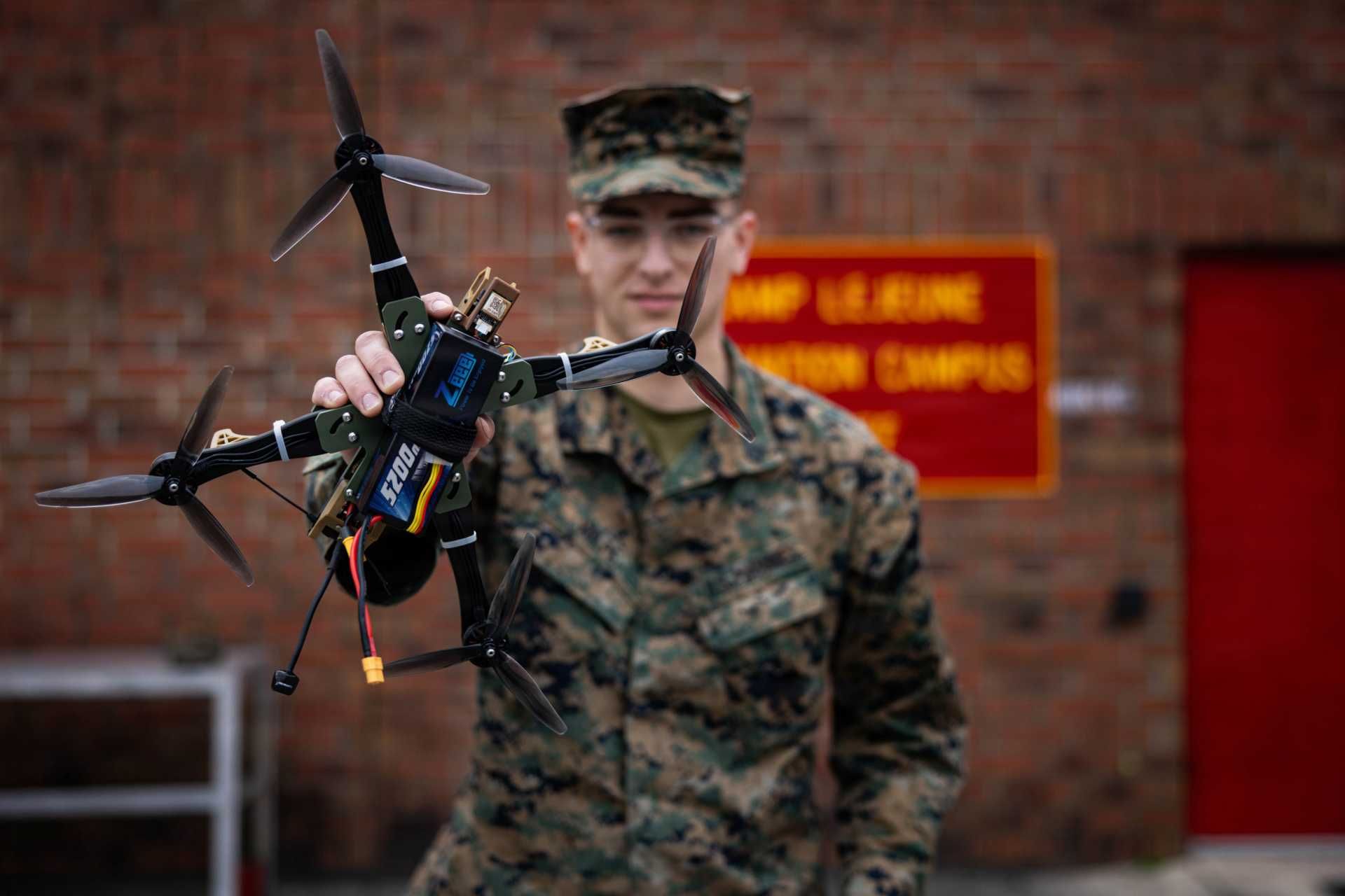 The Hanx, usable for reconnaissance, logistics support, and one-way attack missions with a reported payload capacity of up to one kilogram, costs roughly $700 per unit, far cheaper than externally sourced drones, often priced below $4,000. (Picture source: 2nd Marine Logistics Group)