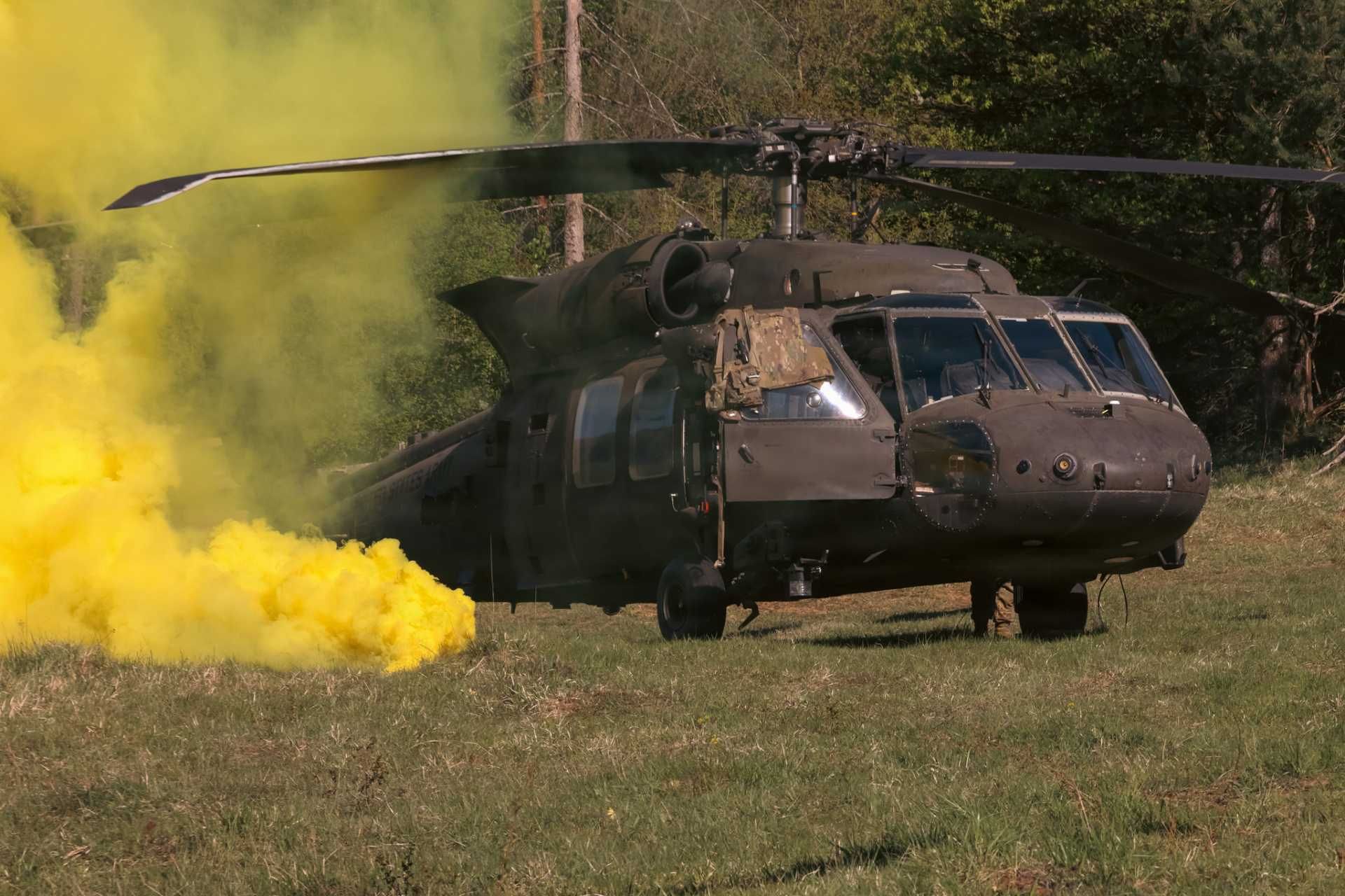 A U.S. Army UH-60 Black Hawk helicopter assigned to the 3rd Infantry Division conducts a simulated combat assault during Combined Resolve 26-07 at the Joint Multinational Readiness Center in Hohenfels, Germany, on May 2, 2026.