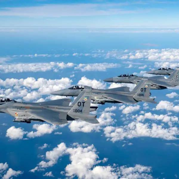 The demonstration over the Gulf of America highlights how the F-15EX is being woven into U.S. force posture on both the southern approaches to the continental United States and in the Indo-Pacific (Picture Source: U.S. Department of War)