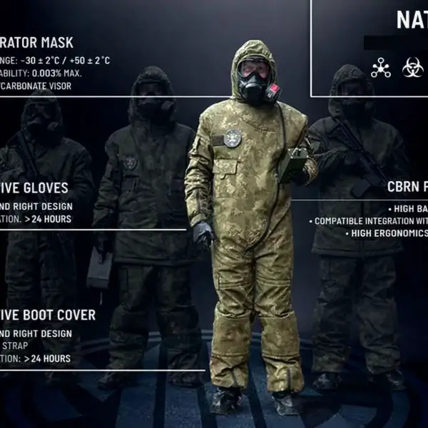 Türkiye’s MKE unveils NATO-compliant CBRN protective gear, highlighting renewed alliance focus on troop survivability and endurance. (Picture source: MKE)