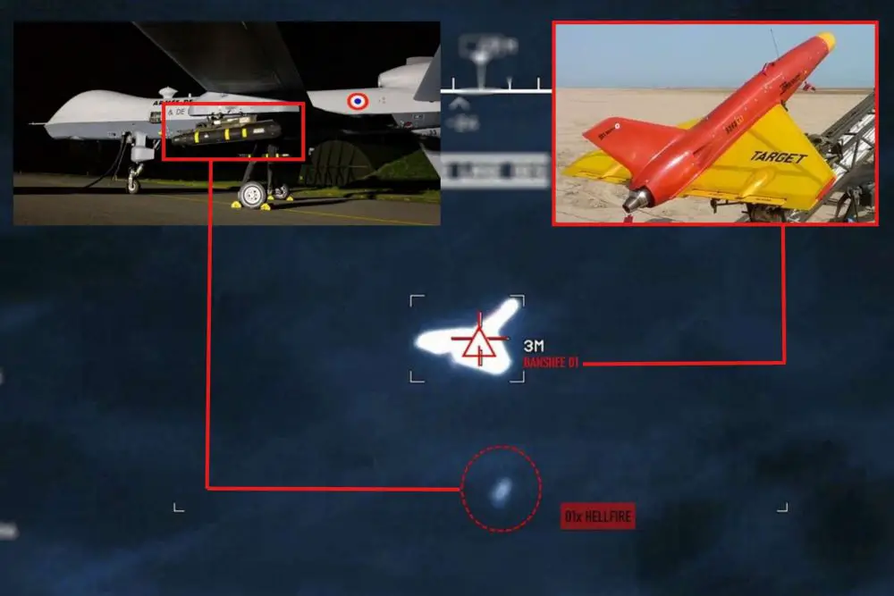 France has demonstrated a rapid and operationally significant evolution of its MQ-9 Reaper fleet by successfully employing a Hellfire missile in an air-to-air role against a drone target, marking a shift toward persistent, layered counter-UAS air defense capabilities (Picture Source: French MOD / Qinetiq)