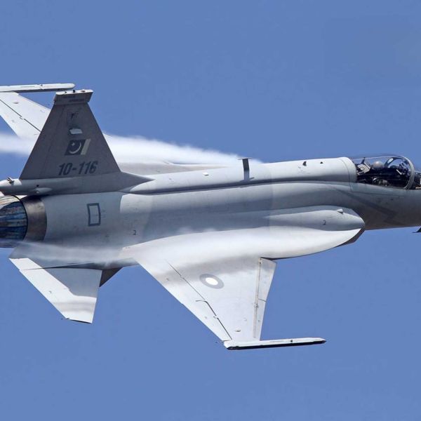 The JF-17 Thunder is a fourth-generation, lightweight, single-engine multirole fighter jet co-developed by the Chinese Chengdu Aircraft Corporation (CAC) and the Pakistan Aeronautical Complex (PAC). (Picture source: PAC)