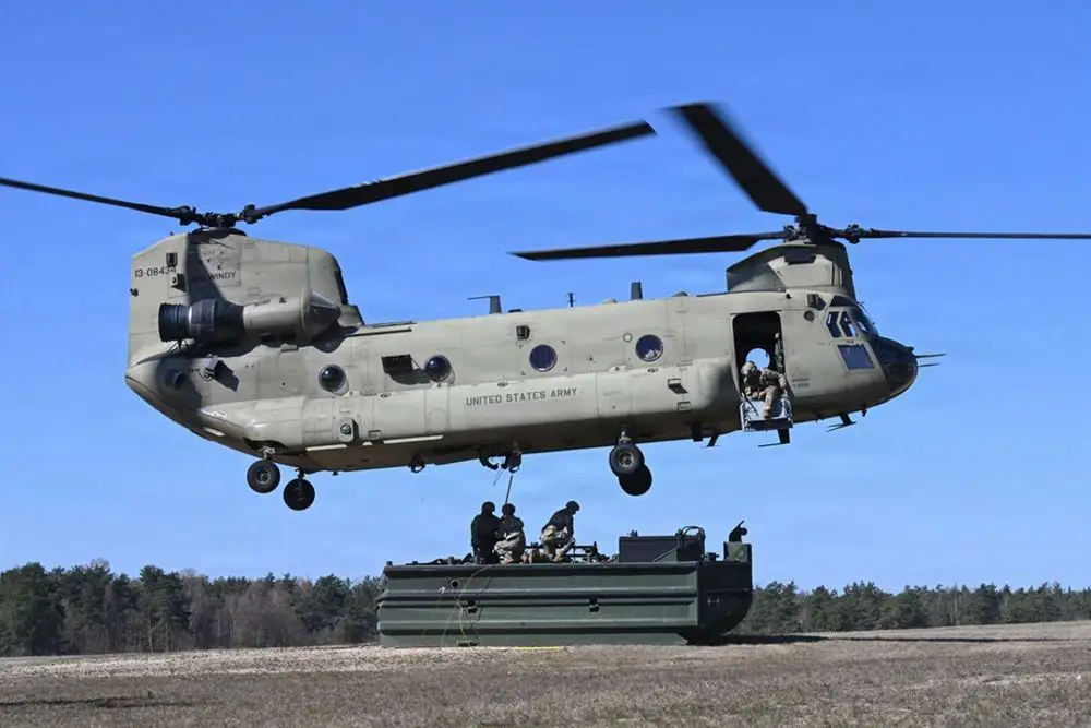 Boeing’s $396.8 million U.S. Army contract modification will provide CH-47F Block I Chinook heavy-lift helicopters to South Korea and Spain, strengthening allied rotary-wing transport, battlefield logistics, casualty evacuation, and NATO interoperability (Picture source: U.S. DoW).