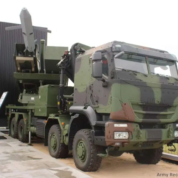 MARS 3 (EuroPULS) is a wheeled, rapid “shoot-and-scoot” rocket artillery launcher with a two-pod modular payload that can fire precision-guided rockets and missiles from short range to roughly 300 km, delivering massed salvos, deep interdiction, and time-sensitive strikes against air defenses, command posts, and logistics while remaining highly mobile and hard to target (Picture source: Army Recognition Group).