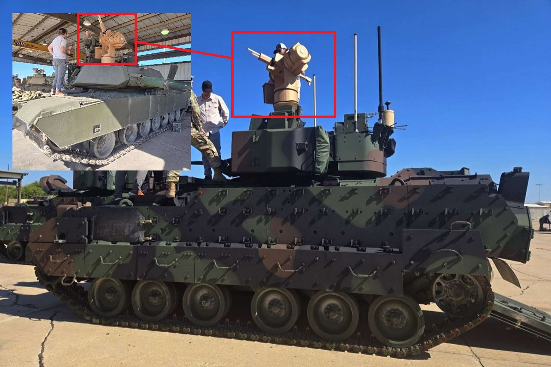 The US Army is testing Allen Control Systems’ Bullfrog counter-drone turret on Abrams and Bradleys (Picture Source: Allen Control Systems)