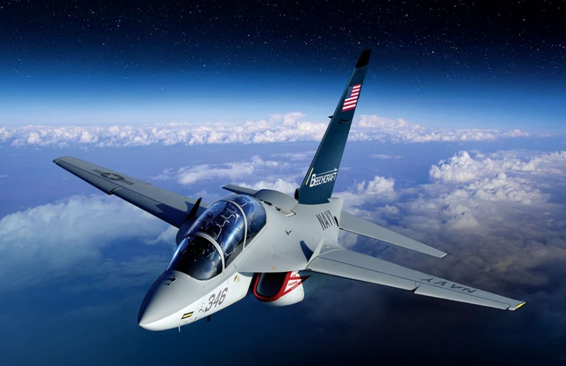 Leonardo M-346N, a twin-engine advanced jet trainer with digital avionics and high-angle-of-attack capability, offers realistic fighter handling and strong safety margins, making it a leading contender for the Navy’s next-generation training system (Picture source: Textron Aviation).