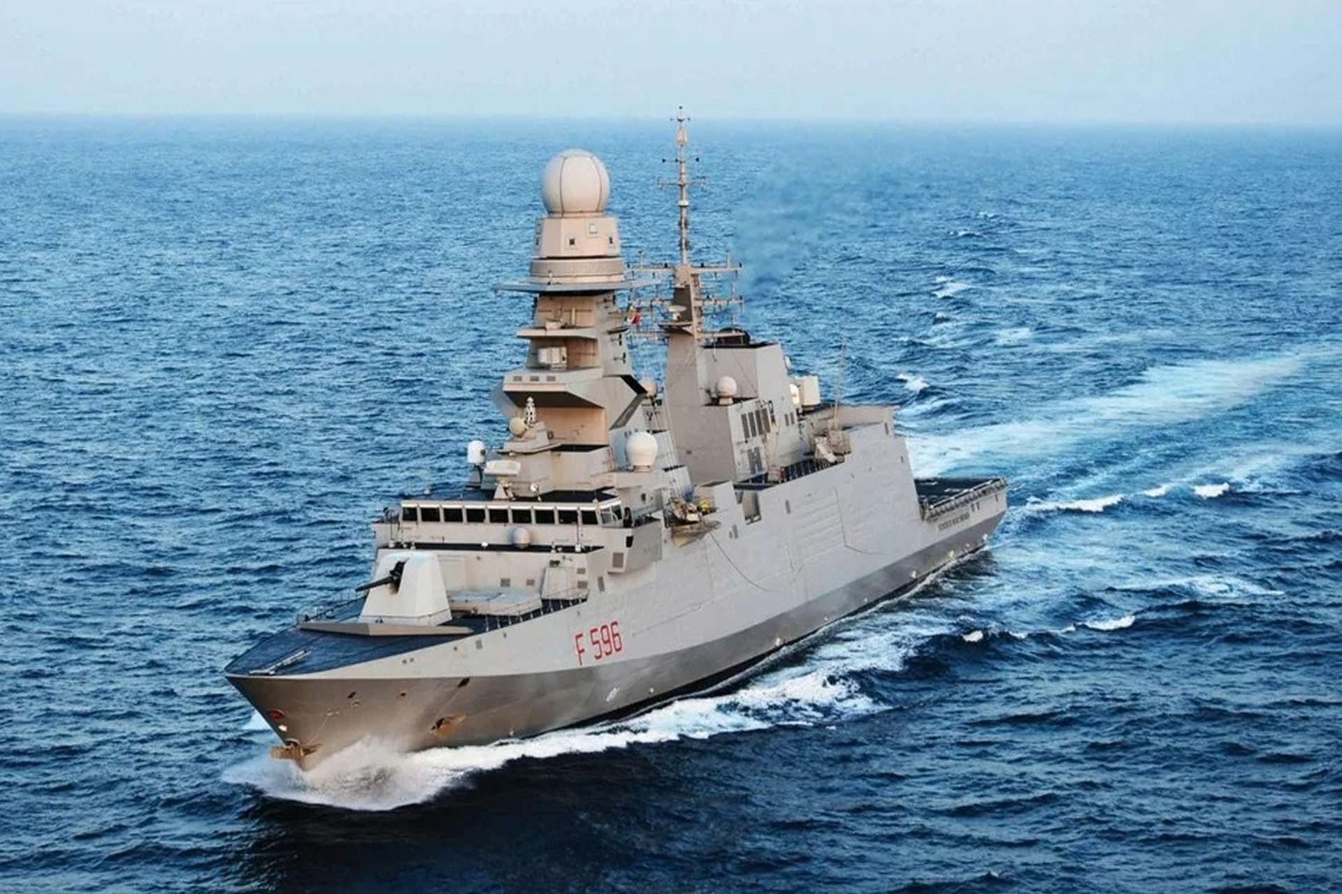 Italian Navy FREMM frigate Federico Martinengo deploys toward Cyprus to strengthen air and maritime defense against possible drone threats linked to the regional crisis (Picture source: Italian Navy).
