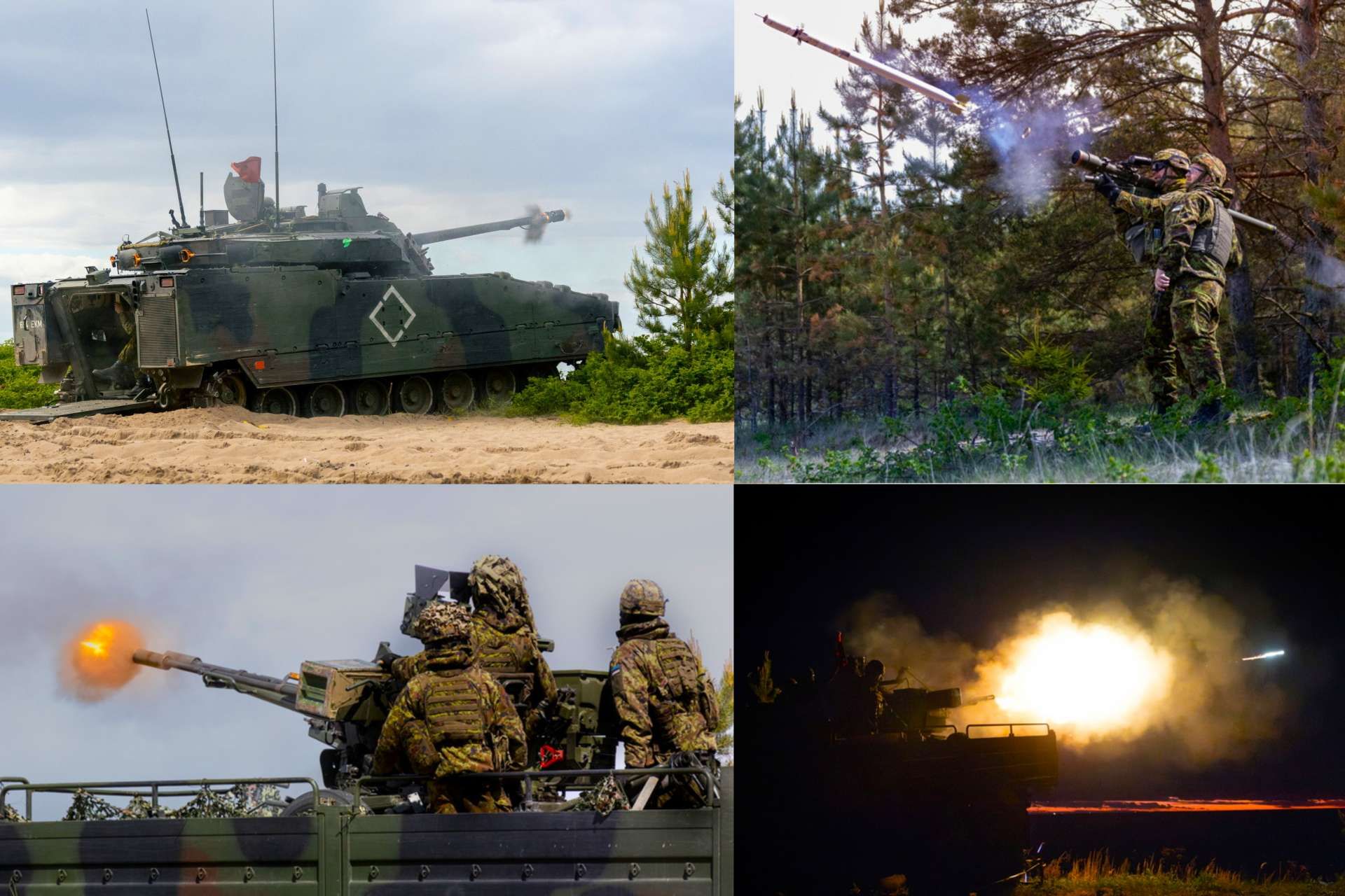 Estonia used CV9035 infantry fighting vehicles alongside Mistral and Piorun missile systems, ZU-23-2 guns, and Browning machine guns in a live-fire exercise designed to strengthen layered air defense and counter-drone operations based on battlefield lessons from Ukraine (Estonian MoD / Edited By Army Recognition Group)