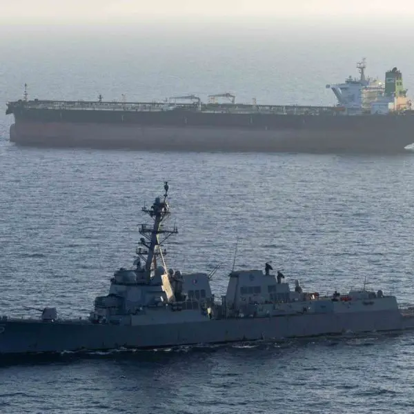 USS Rafael Peralta is an Arleigh Burke-class guided-missile destroyer, displacing around 9,217 tons at full load and measuring approximately 156 meters in length with a beam of 20 meters (Picture source: US DoD)
