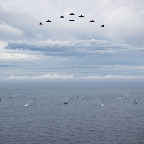 JMSDF with the U.S. Navy and Marine Corps plus Australian Canadian and French navies conduct ANNUALEX 2025 in the Philippine Sea on Oct. 20 2025 showcasing allied interoperability for a free and open Indo Pacific.