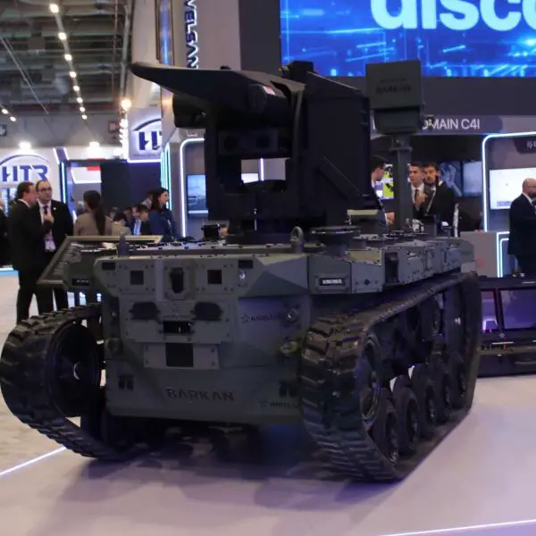HAVELSAN unveiled the BARKAN 3 unmanned ground vehicle, a heavier, armed, and highly autonomous tracked system designed to expand Türkiye’s robotic combat support capabilities and reduce soldier exposure in high-risk operations (Picture Source: Army Recognition Group)