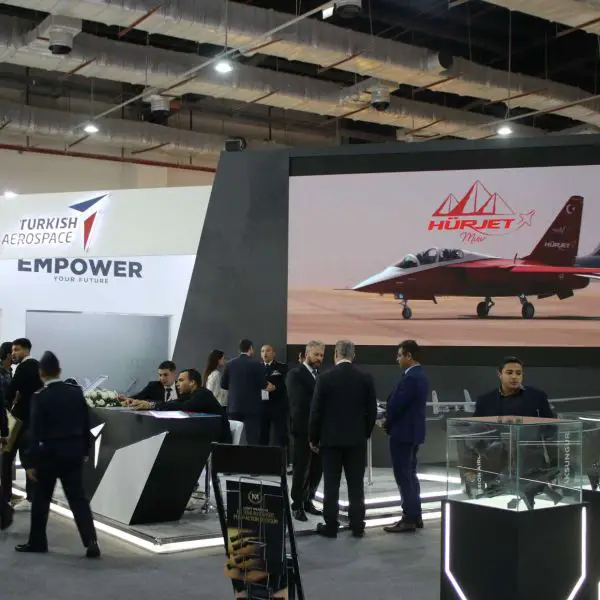 Turkish Aerospace showcases its full airpower portfolio at EDEX 2025, highlighting the KAAN fifth-generation fighter, HÜRJET trainer, ANKA and ANKA III unmanned systems, T129 ATAK helicopter, and Şimşek target drone as the company strengthens its export presence across the Middle East and Africa (Picture source: Army Recognition Group).
