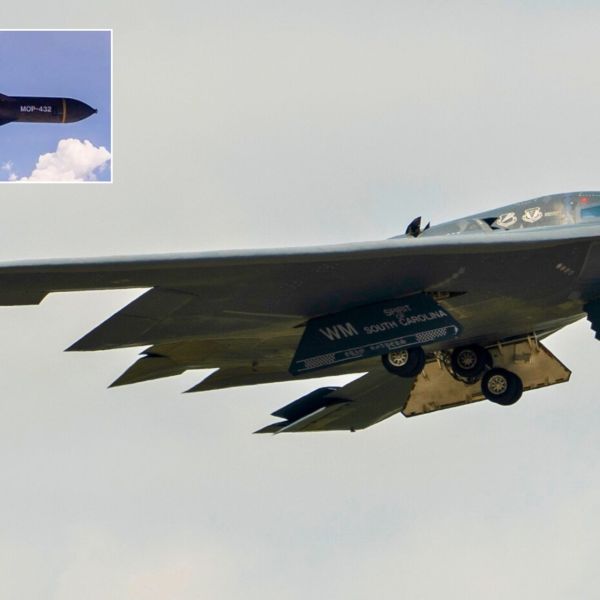 Carried internally by the B-2 Spirit, the GBU-57 enables stealth strikes against deeply-buried hardened targets.(Picture source: U.S DoD)