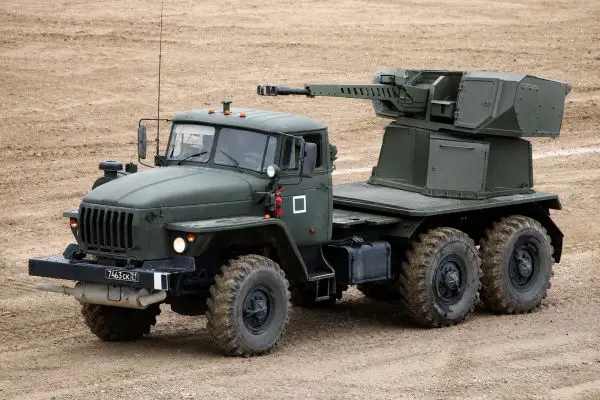 Russia is developing a mobile Ural-mounted version of the ZAK-30 Citadel counter-drone system, aiming to provide flexible, short-range protection for military facilities and critical infrastructure against growing UAV threats (Picture Source: This image was created by combining source imagery from Rostec and Vitaly Kuzmin. Edited and produced by Army Recognition Group. Unauthorized use, reproduction, distribution, or publication of this image without prior written permission is prohibited. © Army Recognition Group)