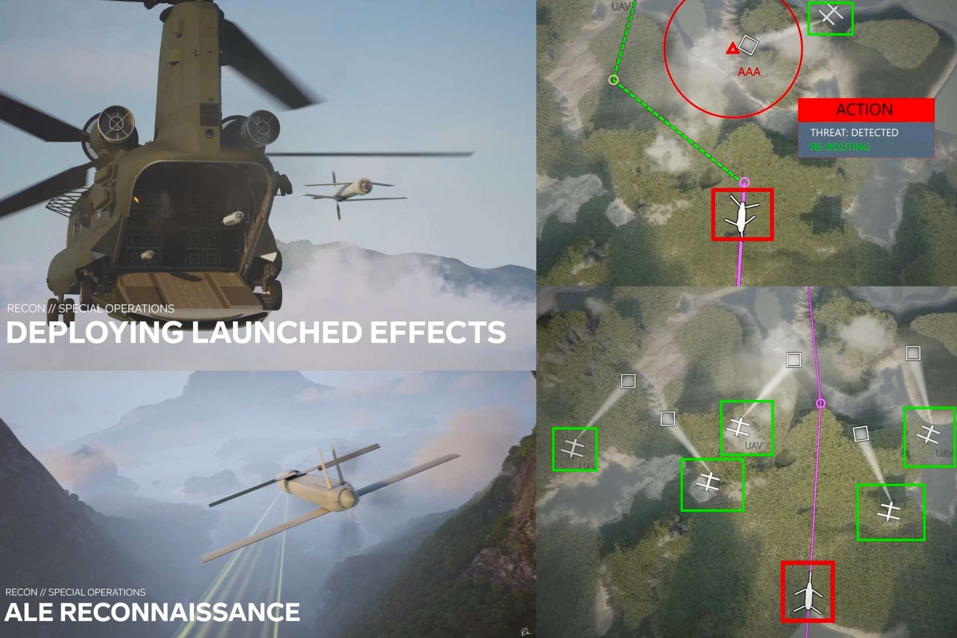 Boeing is positioning the CH-47 Chinook as a future heavy-lift platform capable of deploying drone swarms to extend sensing and survivability in contested airspace (Picture Source: Boeing / Edited By Army Recognition Group)