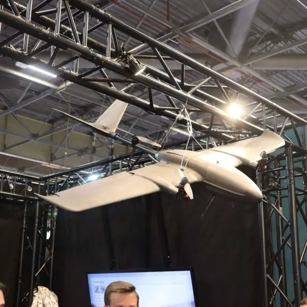 The Dronivo MILAN-17 is a compact fixed-wing VTOL drone offering two-hour endurance, a 900-gram payload capacity, and rapid three-minute field assembly, providing police and military units with runway-independent ISR coverage using advanced stabilized sensors and encrypted long-range control links (Picture source: Army Recognition Group).