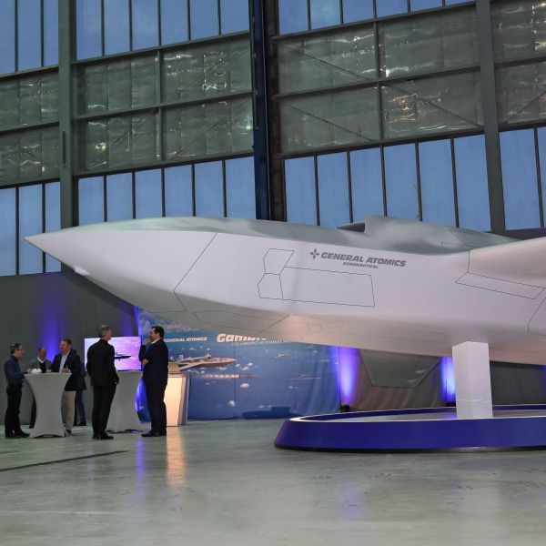 General Atomics Gambit is a modular, stealthy unmanned combat aircraft with internal weapons and advanced autonomy, built to fly with manned fighters for air-to-air, strike, and electronic warfare missions in contested airspace (Picture source: General Atomics).