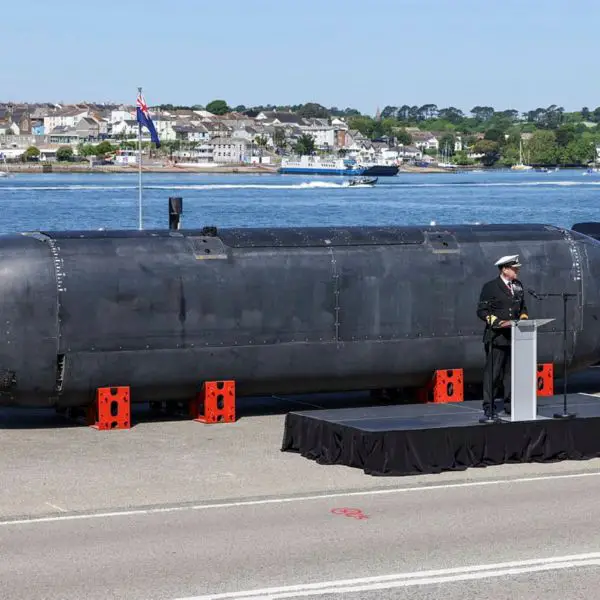 On 15 May 2025, the Royal Navy unveiled its first Extra-Large Uncrewed Underwater Vessel at His Majesty’s Naval Base Devonport. (Picture source: UK MoD)