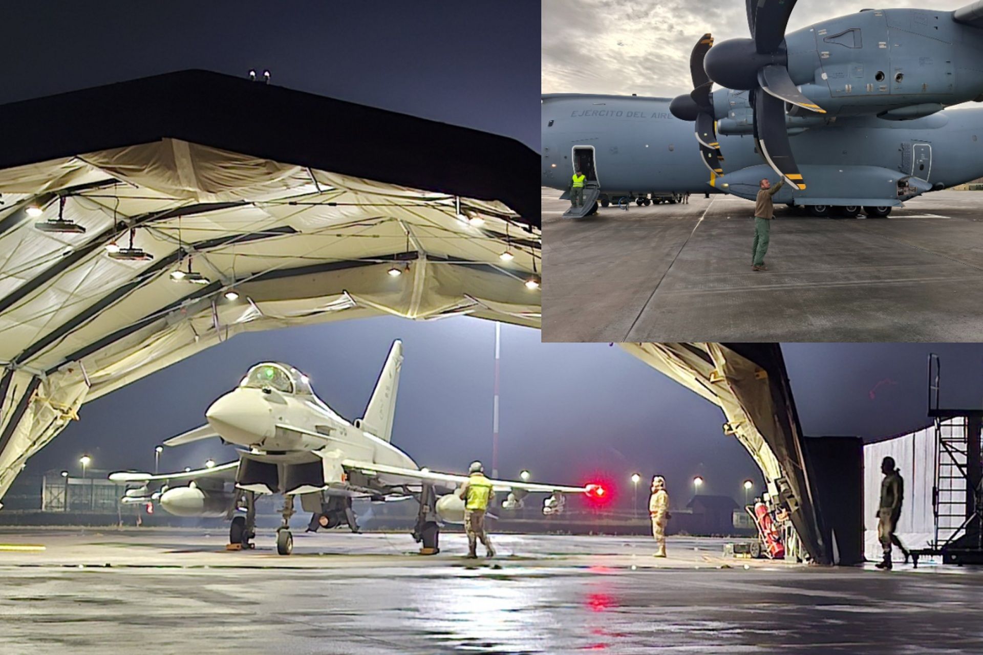 Spain’s A400M tanker and Eurofighters flew their first joint NATO air policing mission under Eastern Sentry (Picture Source: Spanish MoD)