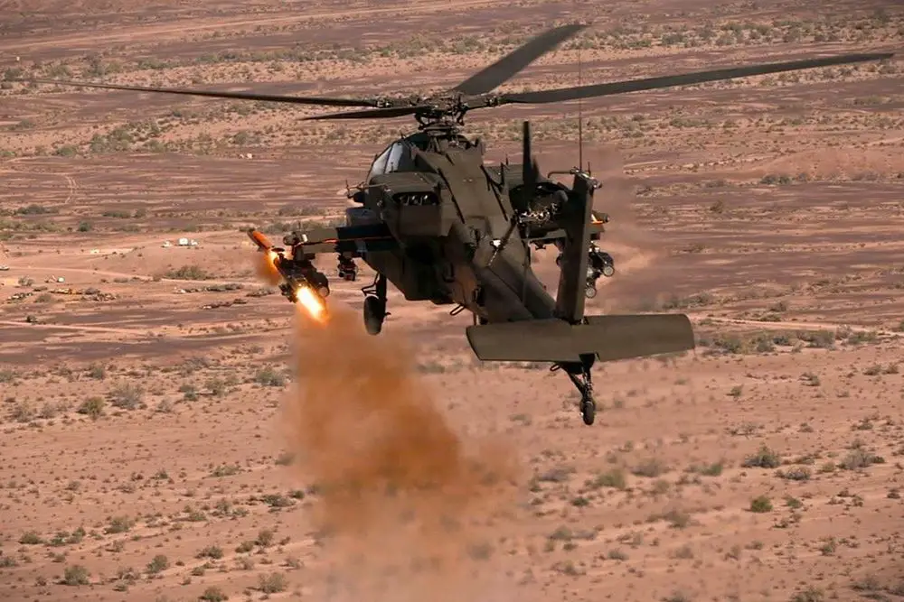An AH-64 Apache launched an Altius 700 drone at Yuma Proving Ground, demonstrating how the U.S. Army plans to extend reconnaissance and targeting deeper into contested battlespace using air-launched effects (Picture Source: U.S. Army)