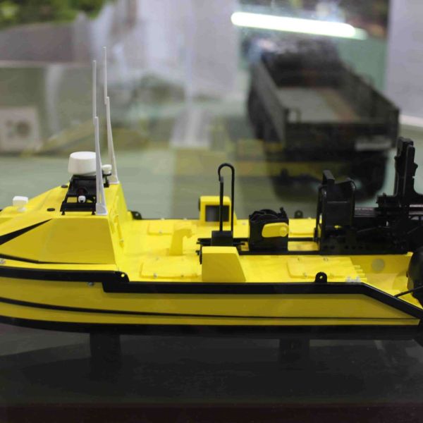 China introduced a compact Marine Survey USV at Expodefensa 2025 in Bogotá, presenting it as a low risk, low cost unmanned option for coastal surveillance, hydrographic mapping and day to day maritime security across Latin America (Picture Source: Army Recognition Group)