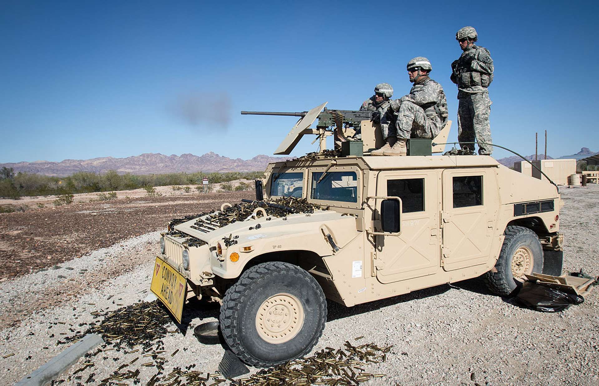 M1151A1 Humvee armored high mobility patrol vehicle with turret-mounted heavy weapon options and modern radios for rapid response (Picture source: U.S. DoW).
