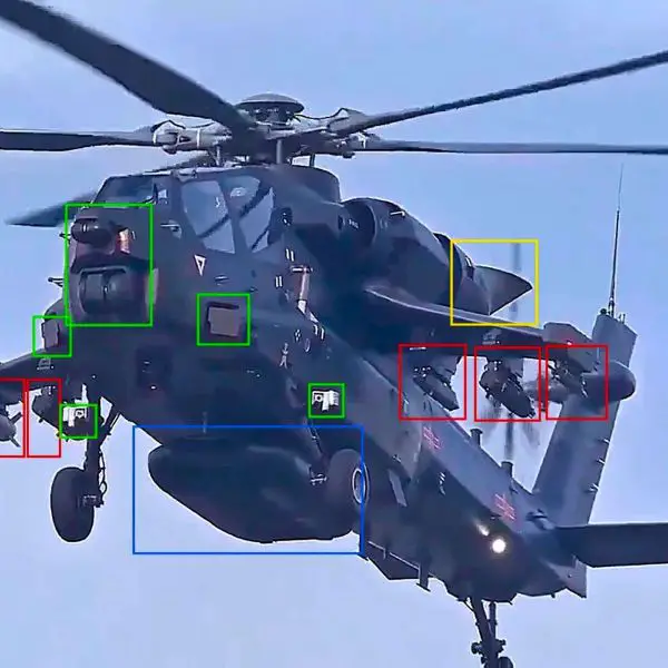 Newly surfaced close-up details of China’s Z-21 suggest that Beijing is developing a heavier and more survivable attack helicopter designed to expand PLA Army Aviation capabilities and potentially compete with the U.S. AH-64E Apache in future high-intensity combat environments (Picture Source: Chinese Media / Edited by Army Recognition Group)