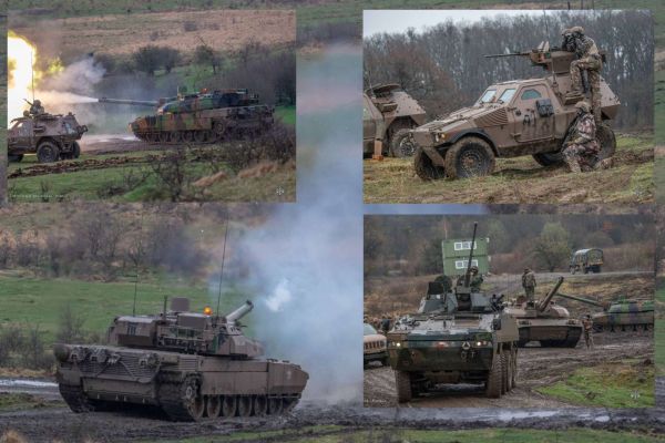 French Leclerc tanks and Polish Rosomak infantry vehicles conducted a coordinated live-fire exercise at Cincu, strengthening NATO’s combat readiness and interoperability on its eastern flank (Picture Source: NATO Battlegroup Romania)