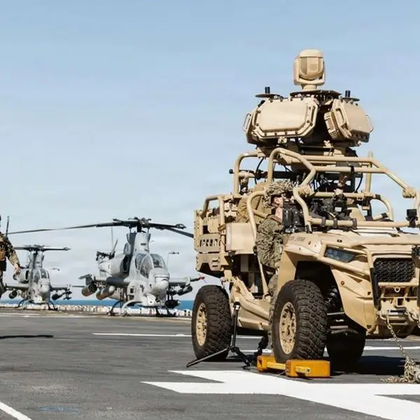 Marines and Sailors of the Boxer Amphibious Ready Group and 11th Marine Expeditionary Unit conduct a simulated strait transit aboard USS Boxer (LHD 4), rehearsing tight-formation navigation and layered shipboard defenses for chokepoint operations. The drill stresses rapid contact identification, counter-drone measures, and coordinated aviation overwatch to reduce risk in confined waters where coastal threats, mines, and dense commercial traffic compress reaction time (Picture source: U.S. DoW).