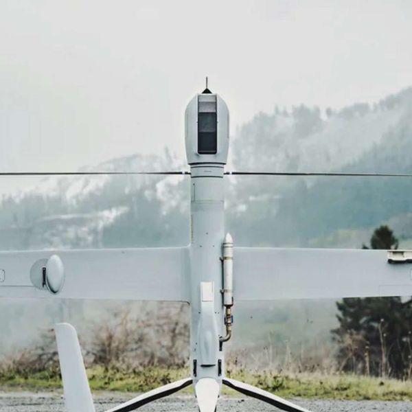 Airbus Flexrotor VTOL tactical drone with 12–14 hour endurance provides long-range EO/IR surveillance from tiny pads on land or at sea for persistent border and maritime ISTAR (Picture source: Airbus).